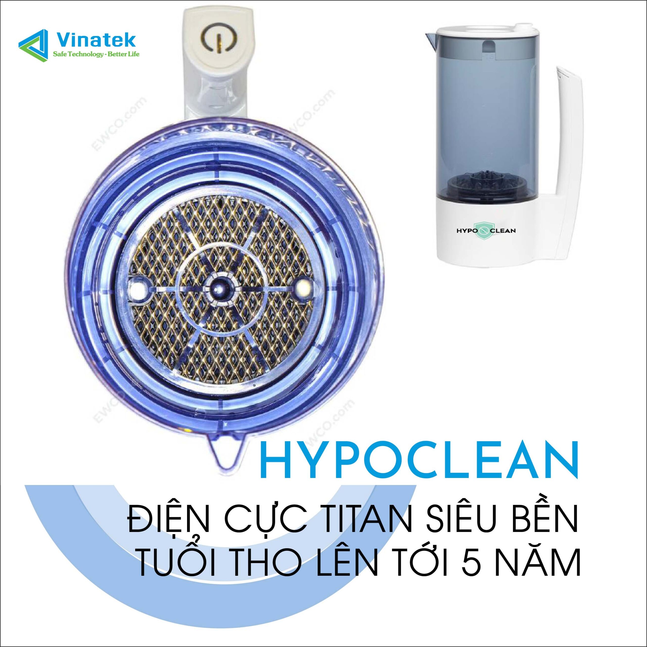 Cell máy tạo nước rửa rau củ HOCl Hypoclean