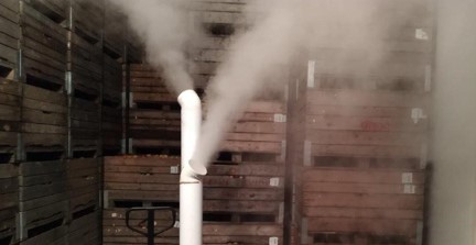Phun HOCl khử khuẩn kho lạnh lưu trữ rau củ quả