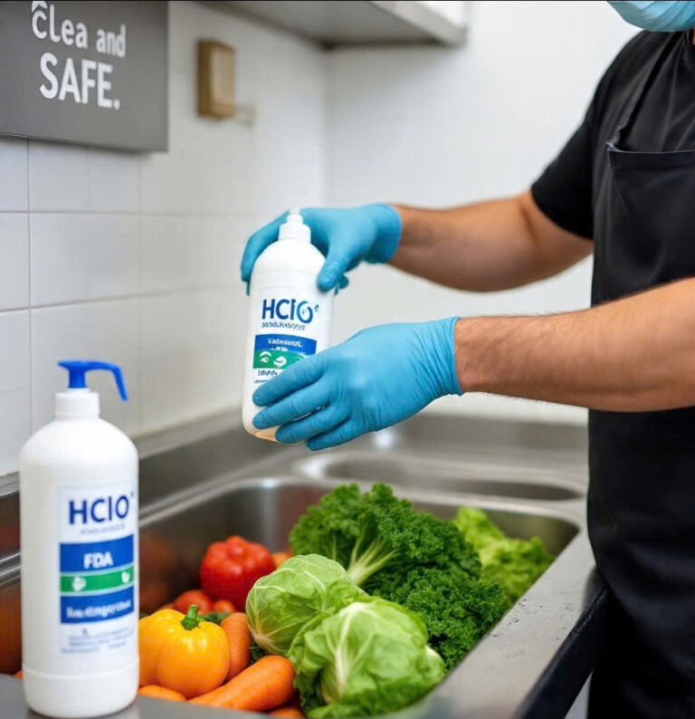Nước rửa thực phẩm an toàn từ HClO
